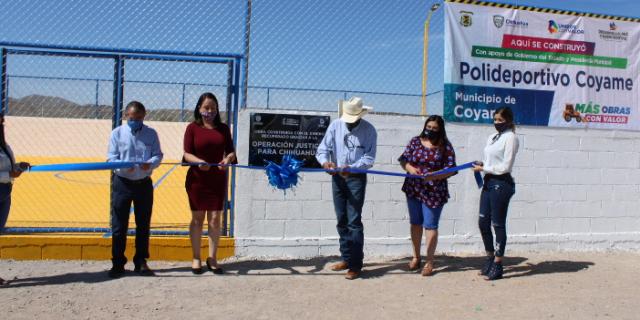 -	Las comunidades de El Mangle, Cuchillo Parado, La Paz de México, San Pedro y la cabecera municipal mejoran infraestructura social con recursos  de Operación Justicia para Chihuahua 