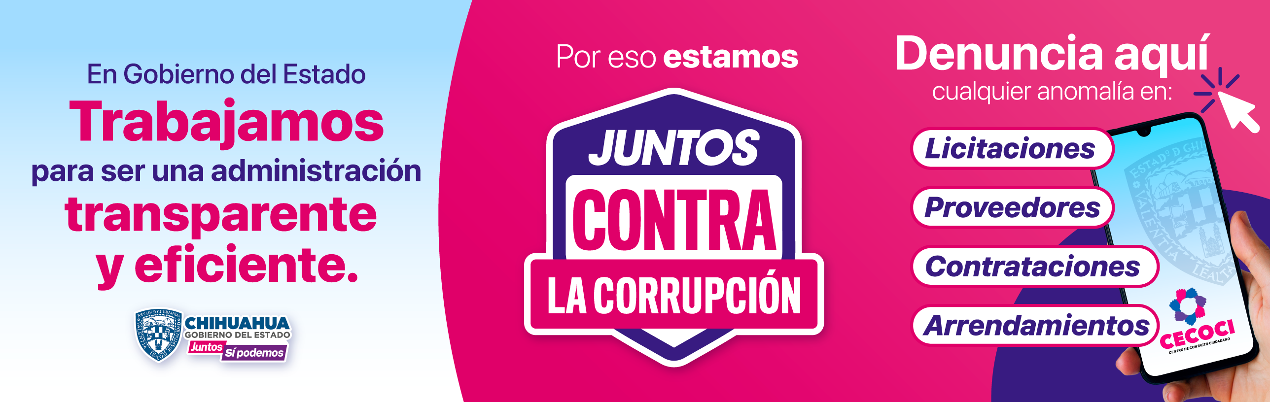 Banner juntos contra la corrupcion
