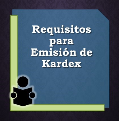 Requisitos Emision de Kardex