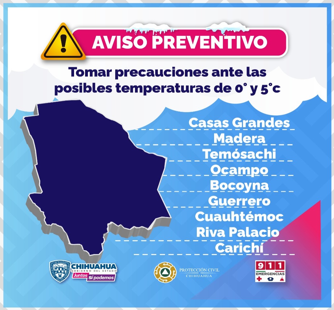 Mantiene Protección Civil Estatal aviso preventivo por lluvias el fin de  semana | Portal Gubernamental del Estado de Chihuahua