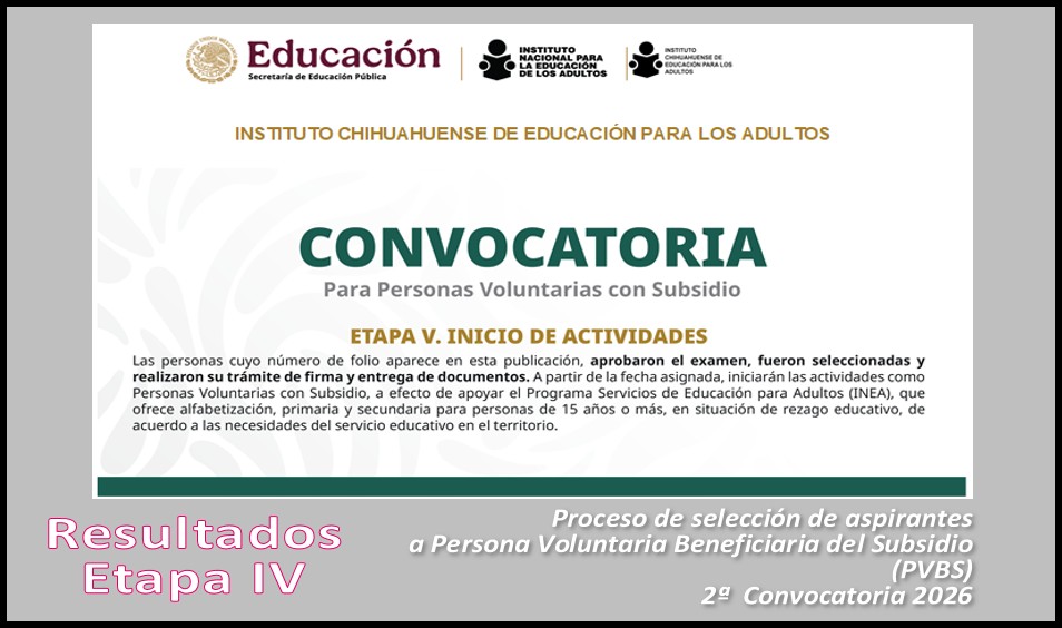 Resultados Etapa 5 2a Convocatoria PVS 2026