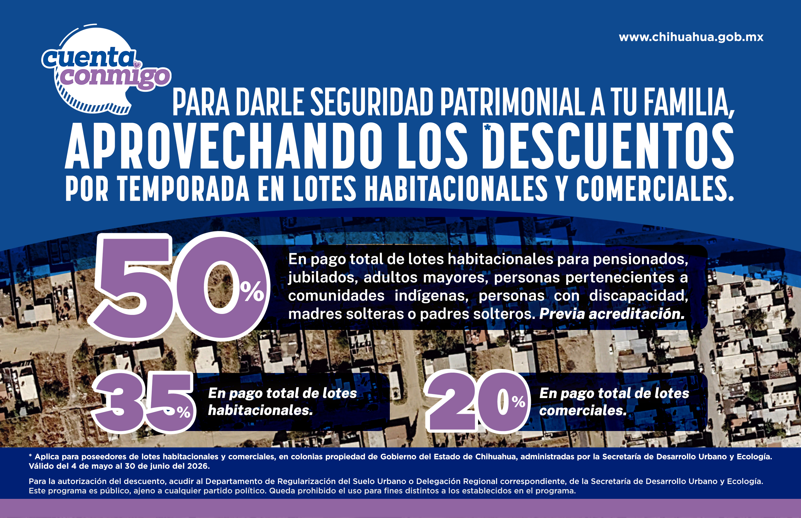 ¡Este verano es una excelente oportunidad para regularizar tu lote aprovechando los descuentos especiales que tenemos para ti!