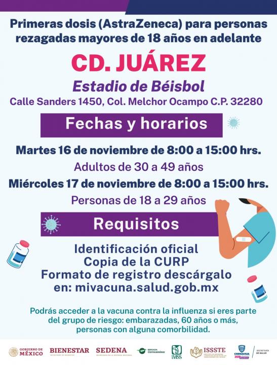 Concluye este miércoles en Ciudad Juárez vacunación contra COVID-19 para  rezagados | Portal Gubernamental del Estado de Chihuahua