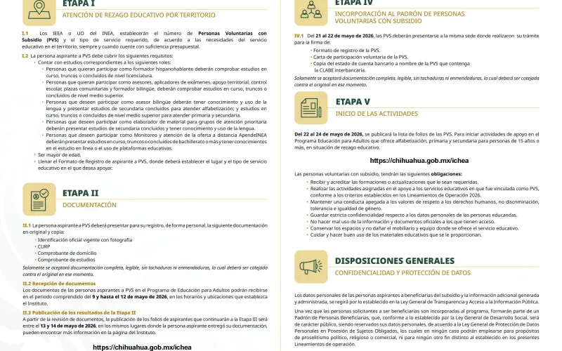 Convocatoria PVS 2026